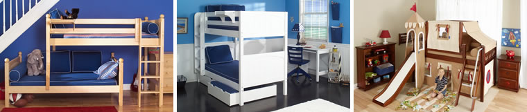 multiple styles of Maxtrix boys bedroom furniture