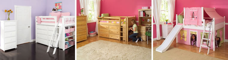 assorted styles of Maxtrix girls bedroom furniture