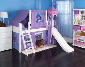 Maxtrix Loft Bed with Top Tent Playhouse