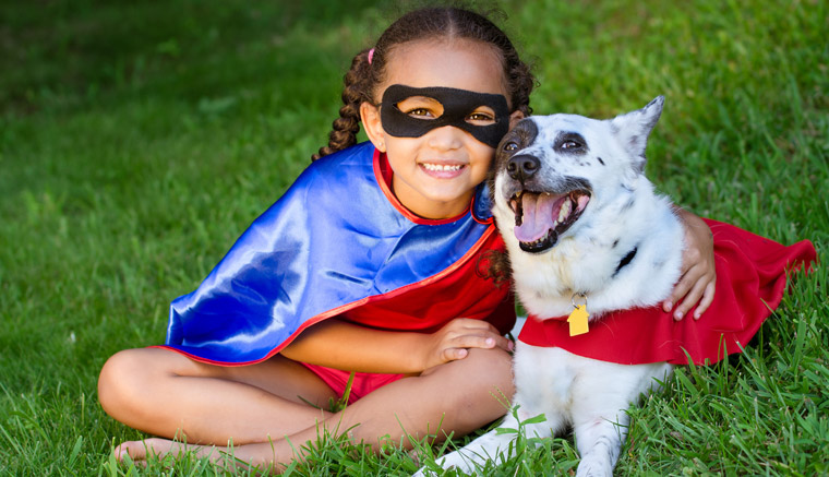 supergirl with her superdog