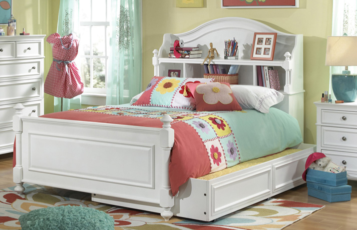 Asley bookcase trundle bed