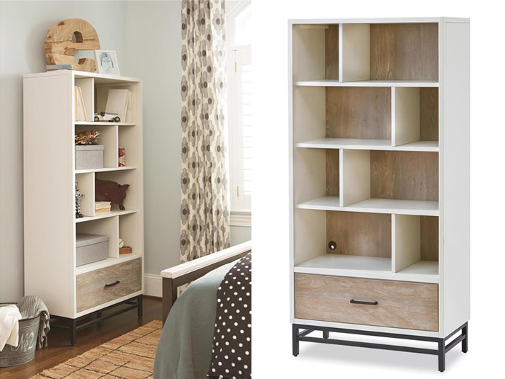 Catalina bookcase in light finish