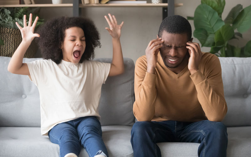 child throwing a temper tantrum