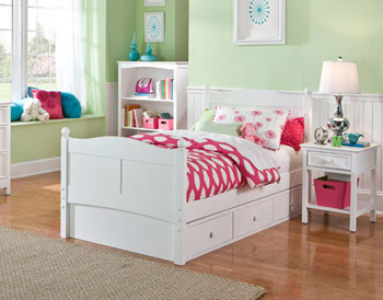 white cottage twin bed
