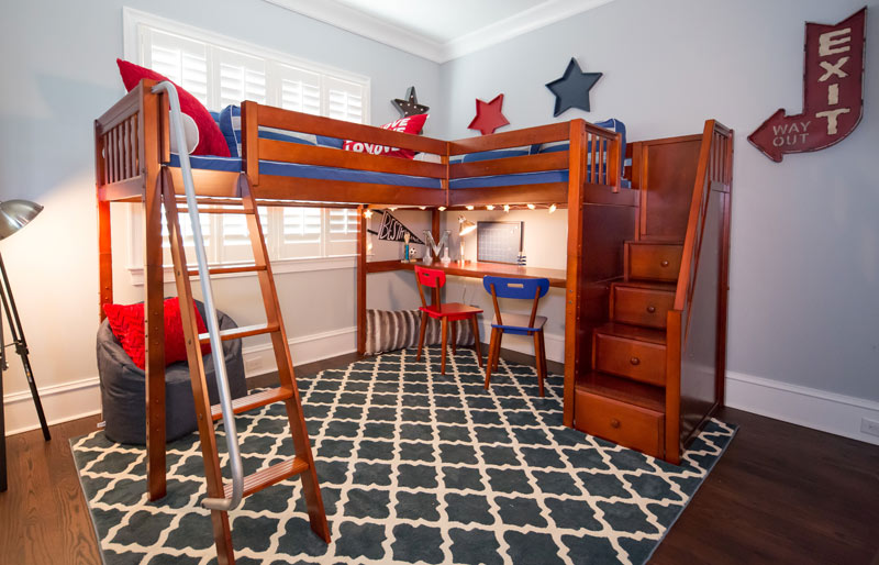 efficiently use space with the Maxtrix corner loft bed