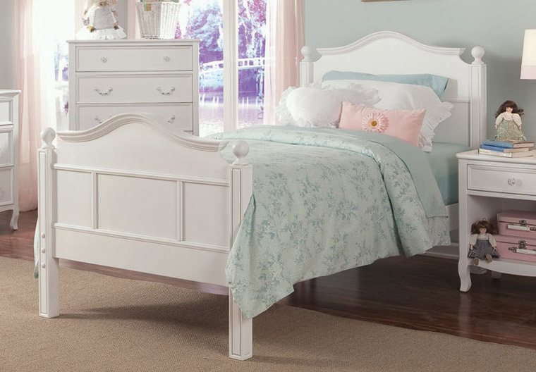 Emma Panel Bed in White