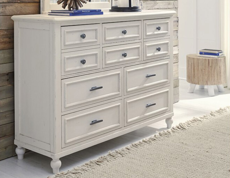 harbor house bureau in pebble white