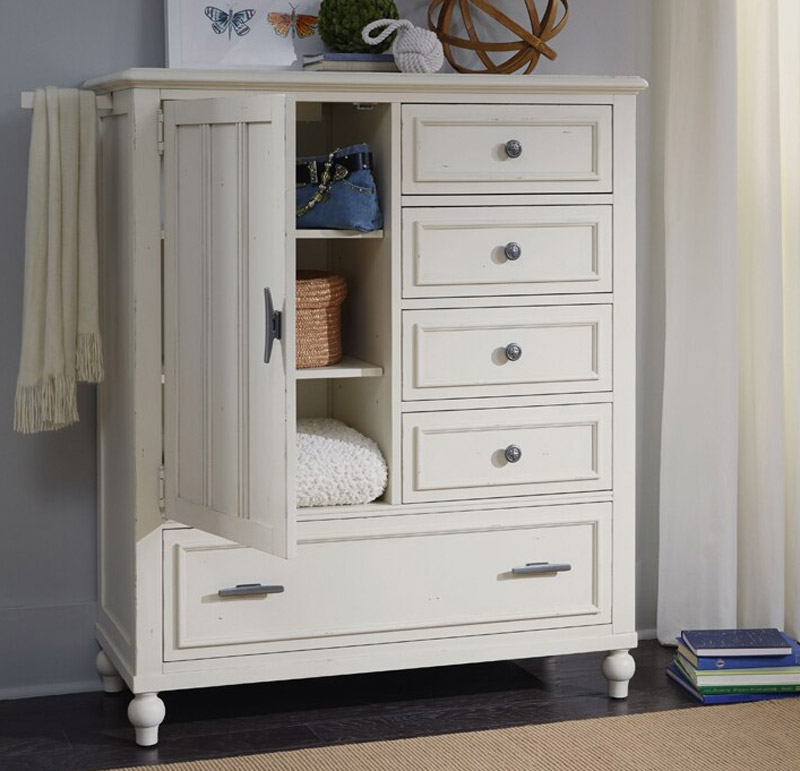 harbor house door chest in pebble white