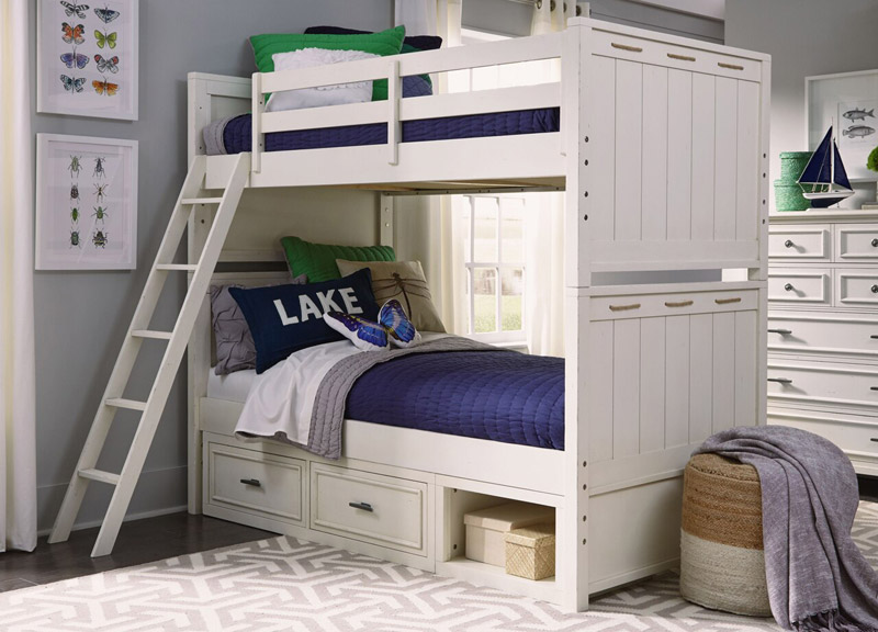 harbor house underbed storage unit in pebble white