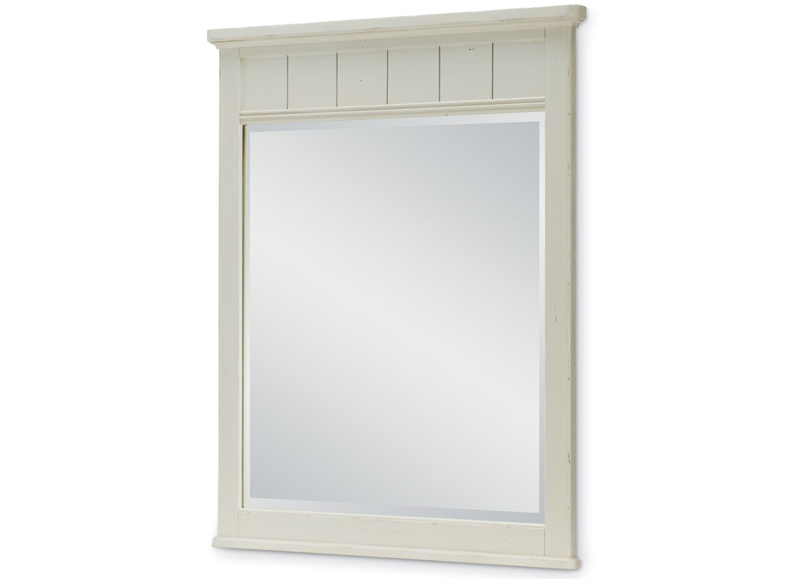 harbor house vertical mirror in pebble white