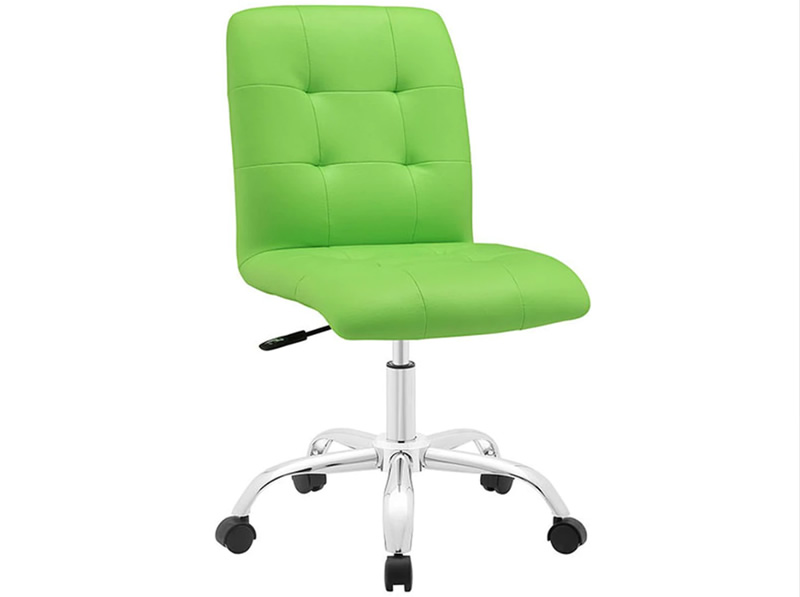leatherette desk chair in green