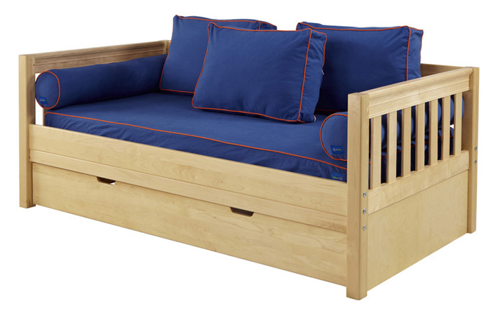 Maxtrix daybed in natural finish with underbed storage drawer