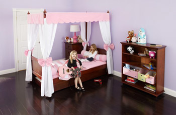 Maxtrix girls canopy bed with high posts