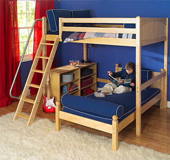 Maxtrix boys loft bed with tent and slide