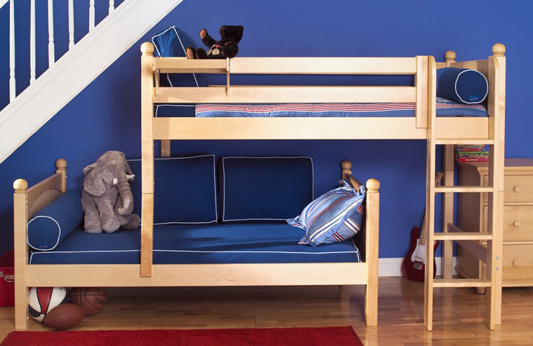 Maxtrix natural wood parallel bunk bed