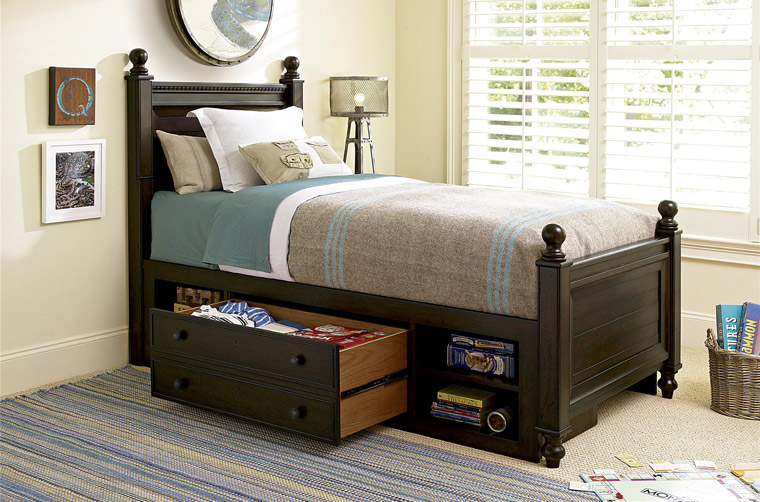 Paula Deen Guys reading bed for boys with underbed storage areas