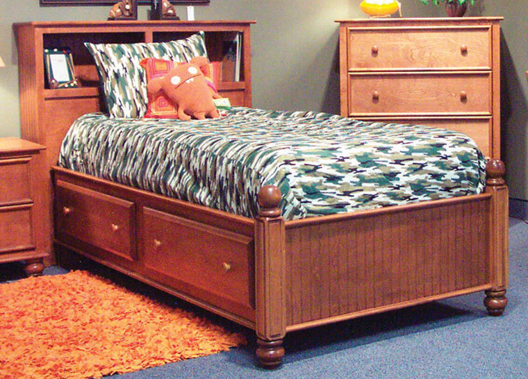 Rockport captains bed with bookcase headboard