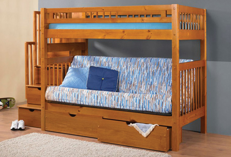 Think Outside The Bunk Bedroom Source, Bunk Bed With Futon At The Bottom