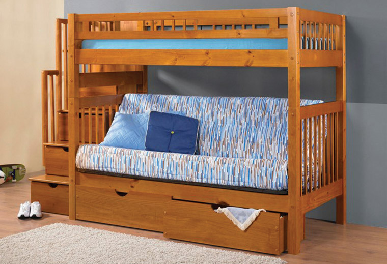 Sante Fe Futon staircase bunkbed