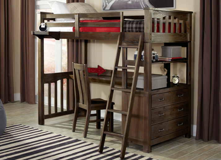 Seaview loft bed in twin size