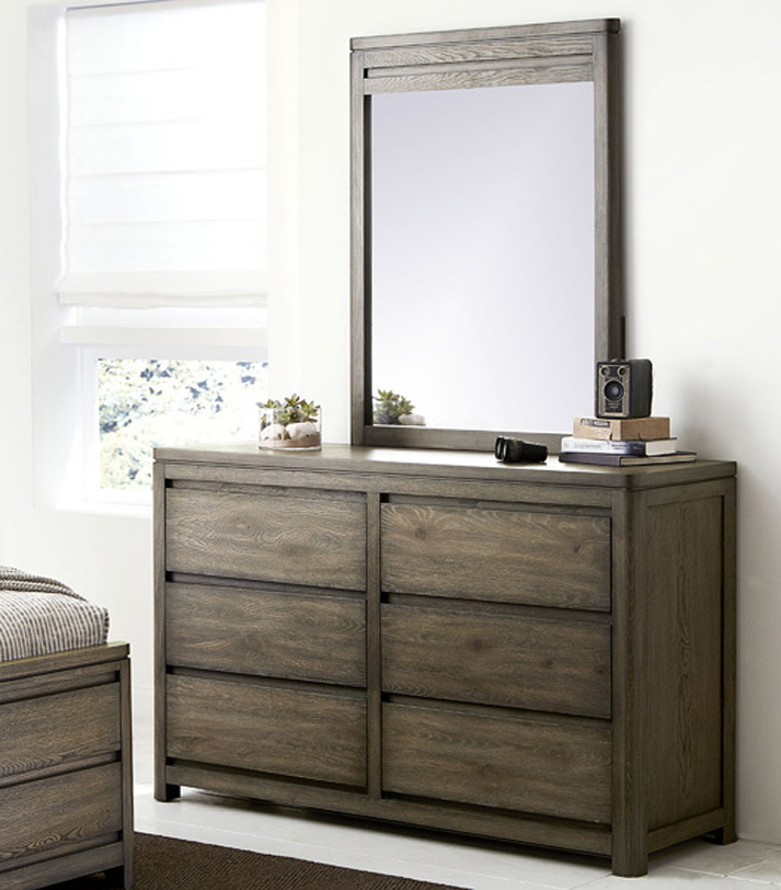 Skyline dresser with mirror