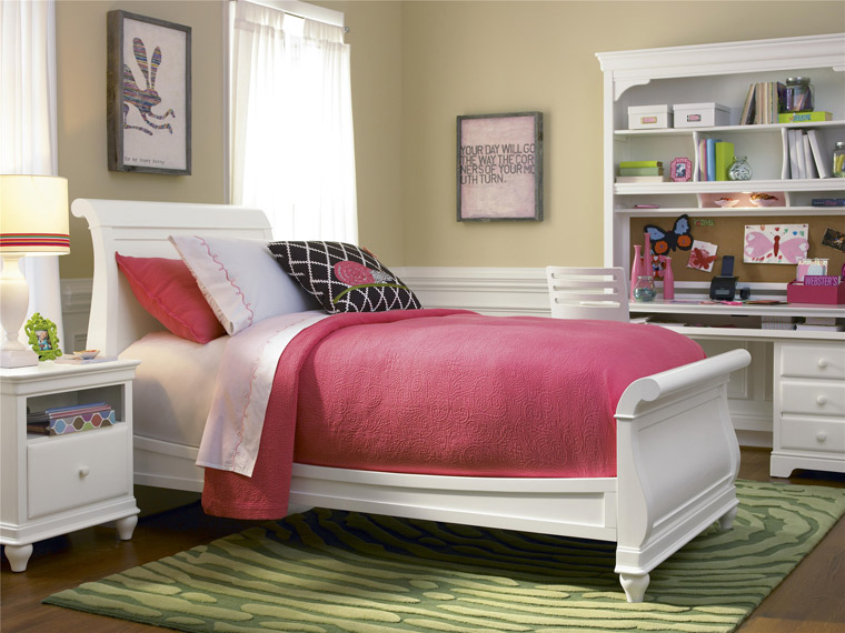 Smartstuff Classics 4.0 twin white sleigh bed