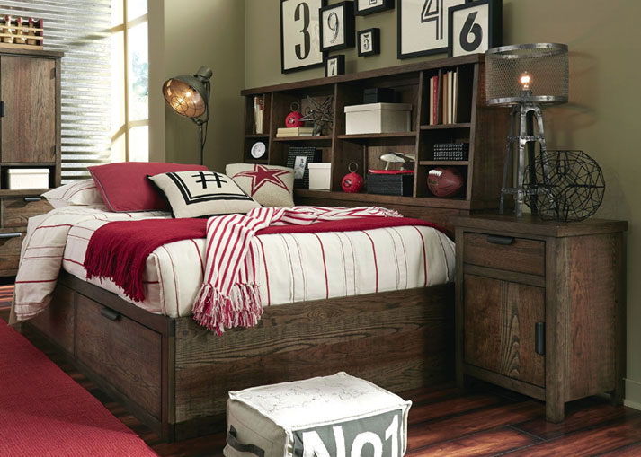 Sullivan County bookcase bed in full size